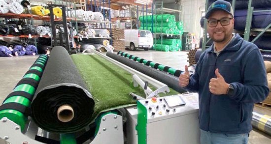 Thumbs-up for the Accu-Cut Synthetic Grass Cutting Machine