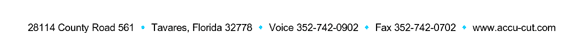 Accu-Cut Footer