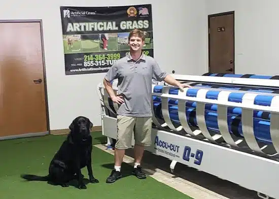 Campbell Powers and Riptide at Artificial Grass Superstore in Addison, TX Campbell Powers and Riptide at Artificial Grass Superstore in Addison, TX